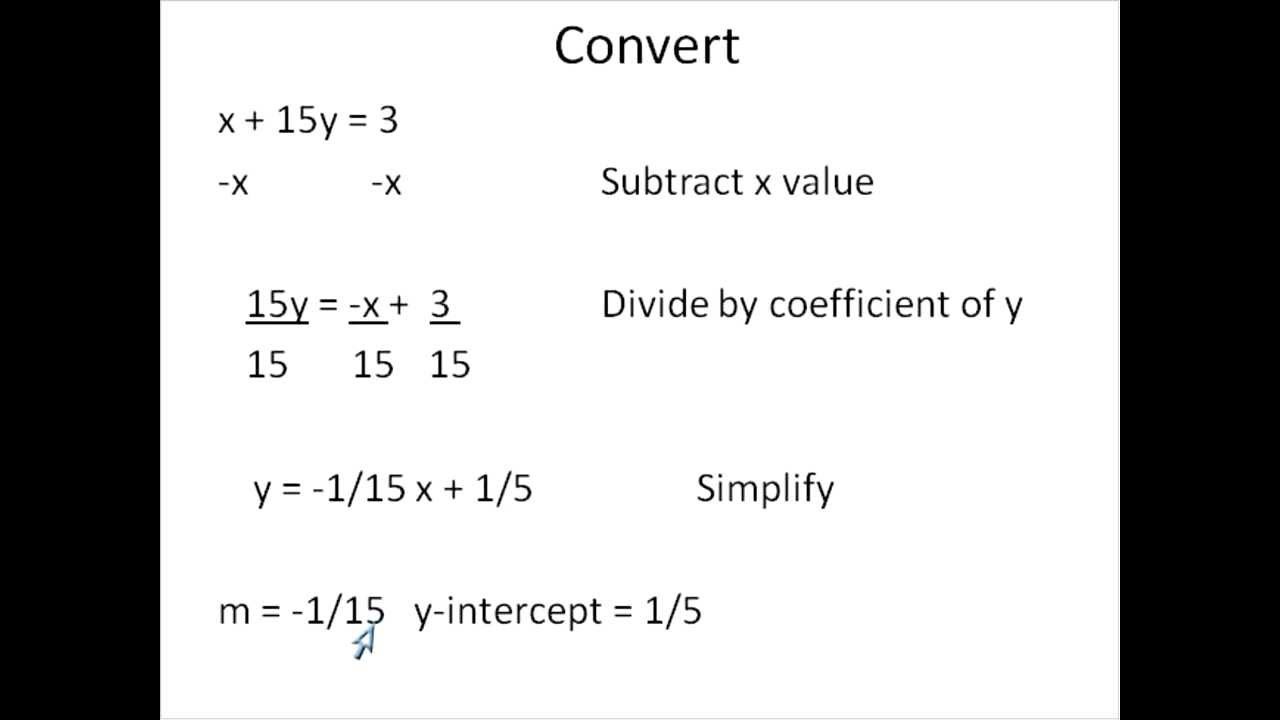 Slope Intercept Form Into General Form Seven Things You Probably Didn t 