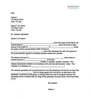 Letter Template Child Support Agreement Without Court 4 Features Of ...