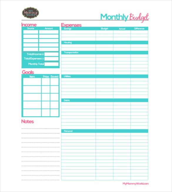 personal budget template google sheets