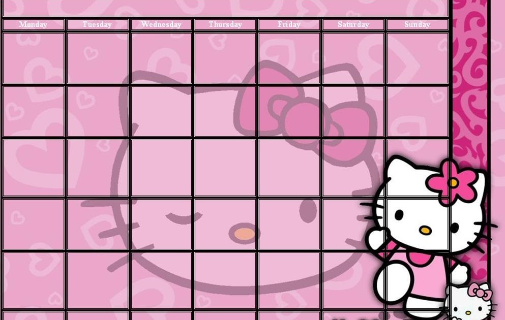Hello Kitty Calendar 2024 Printable 2024 CALENDAR PRINTABLE