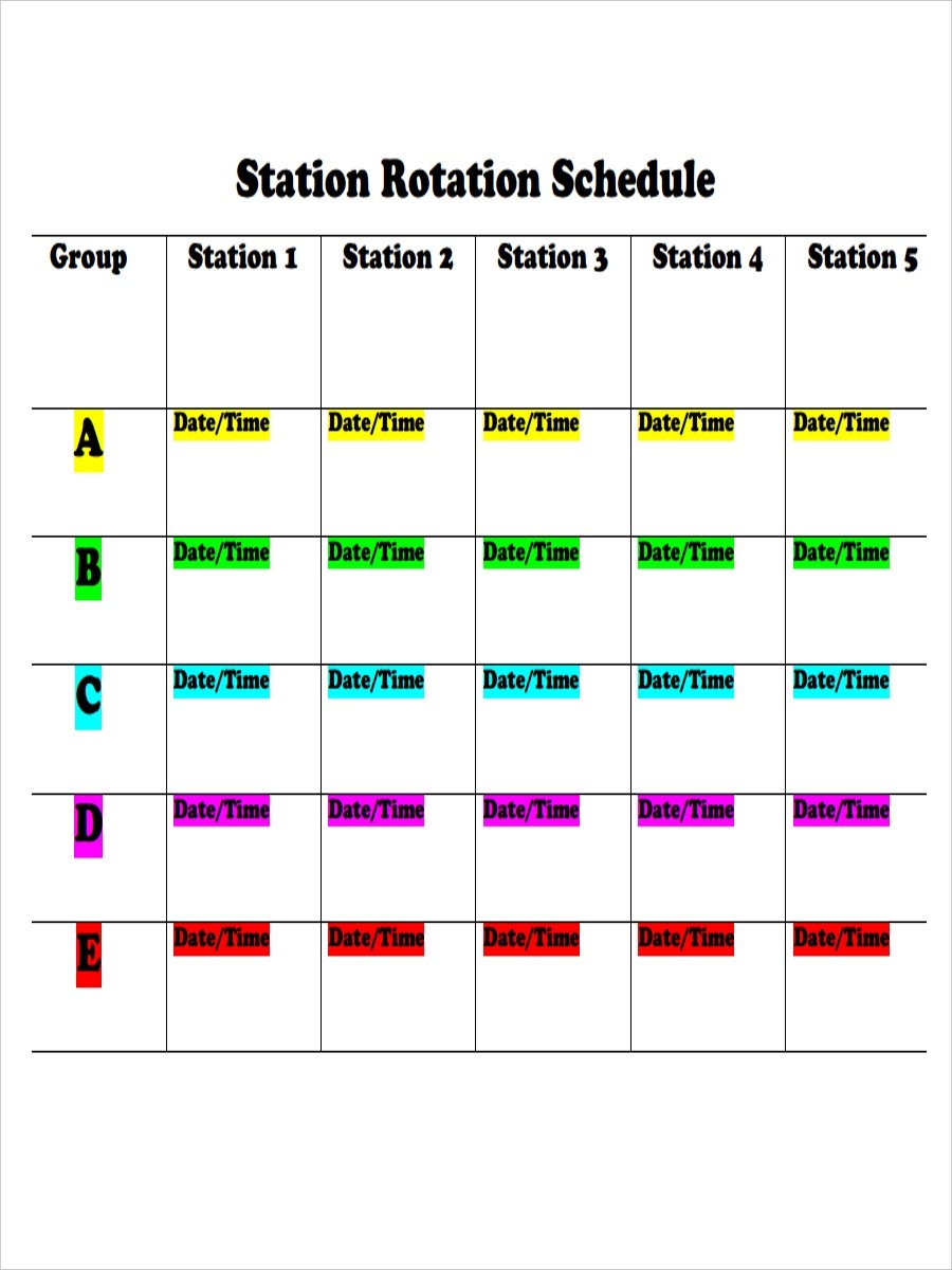 Rotating Weekend Schedule Template Never Underestimate The Influence Of 