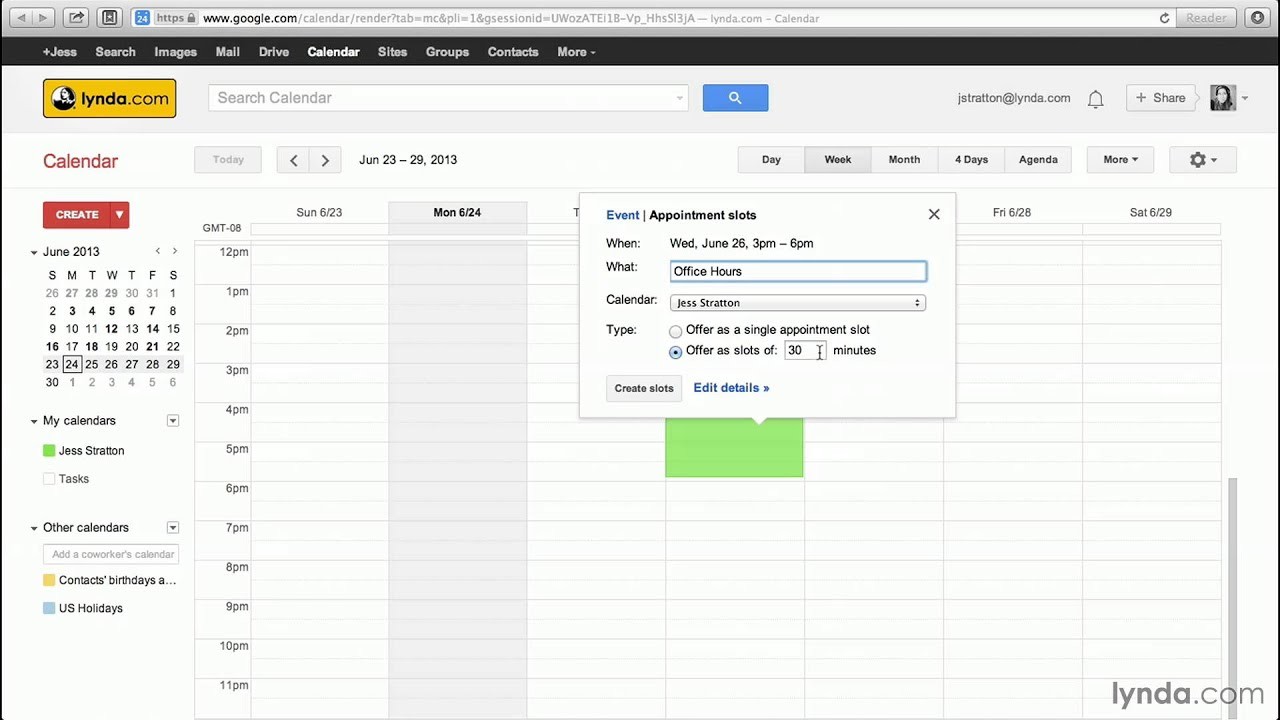google calendar appointment slots tutorial
