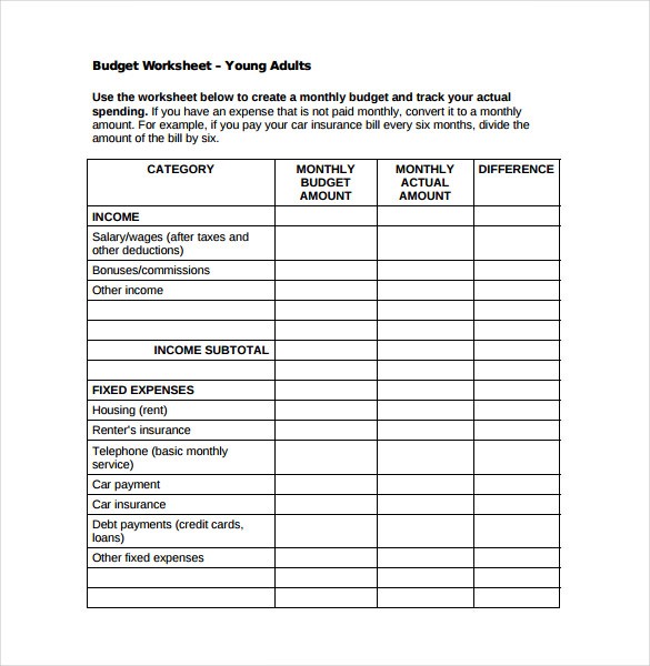  Budget Template For Young Adults 5 Things Nobody Told You About Budget 