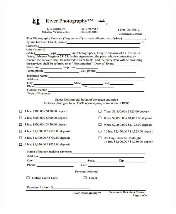Free Photography Contract Template Word The Shocking Revelation Of Free Photography Contract