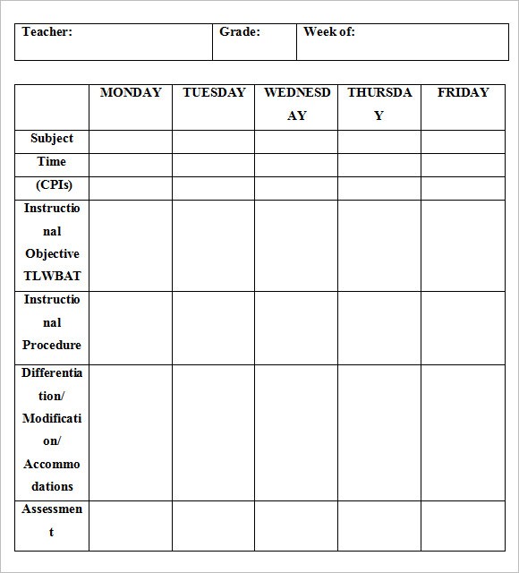 weekly lesson plan template high school
 FREE 8+ Weekly Lesson Plan Samples in Google Docs | MS ..