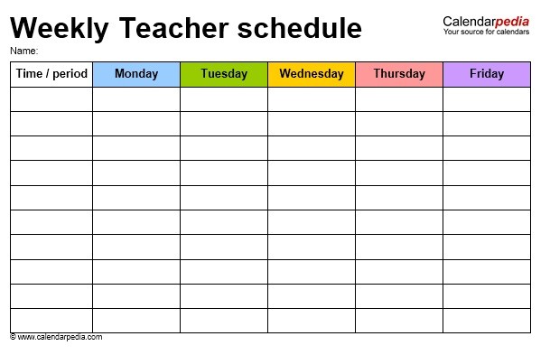 Class Schedule Template For Teachers Quiz How Much Do You Know About 