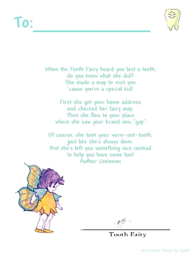 letter from tooth fairy template