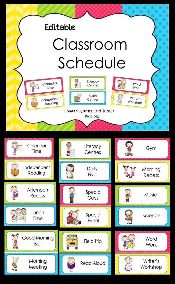 template daily schedule preschool