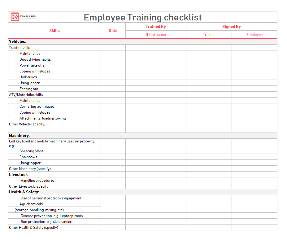 Employee Training Checklist Template Seven Lessons That Will Teach You