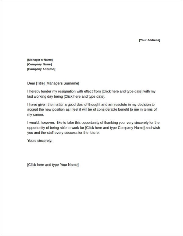 Good Resignation Letter Template Ten Facts That Nobody Told You About 