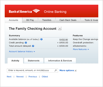 bank of america online banking locations