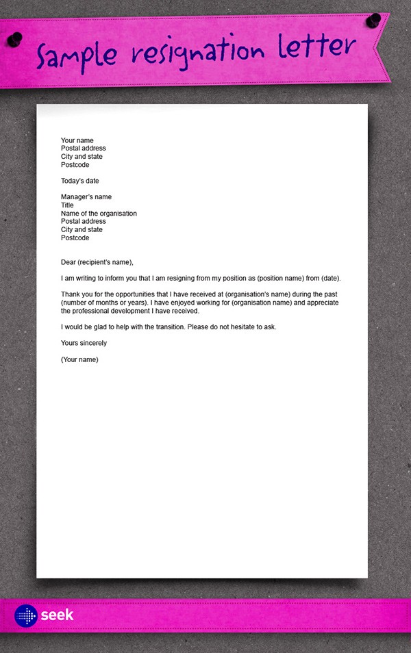 Basic Resignation Letter Template Nz 5 Reasons You Should Fall In Love With Basic Resignation 