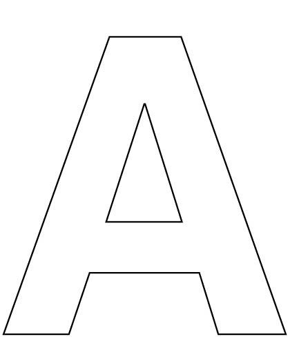 letter a cut out template Alphabet-Letter-A-coloring-page-for-kids ...